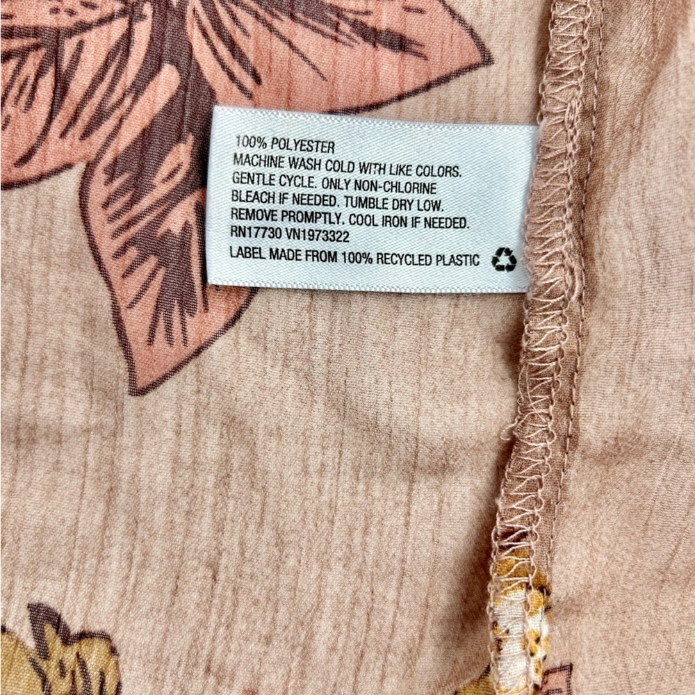 Xhilaration Y2K Sheer‎ Whimsigoth Floral Burgundy Neutral Midi Romantic Kimono S - Picture 7 of 8